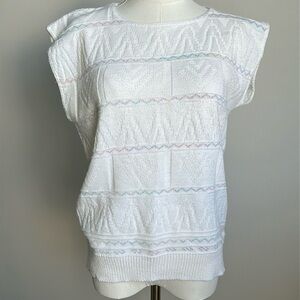 Vintage Women’s Cottagecore Soft‎ Girl Spring Lightweight Knit Sweater Top Med